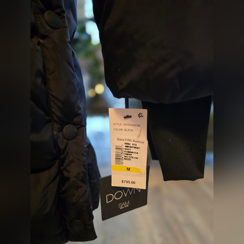 SAM. Addison Detachable hood Down Coat Black Size M - Picture 11 of 16